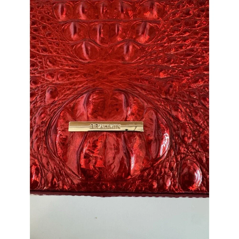 NWOT Rare Brahmin Tabitha Chili Red Leather Shoulder Bag